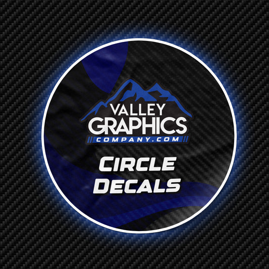 2" x 2" Circle Vinyl Decals