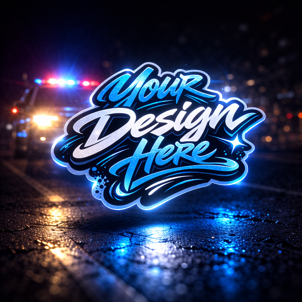 Reflective Logo Decals - Custom Reflective Die Cut Stickers