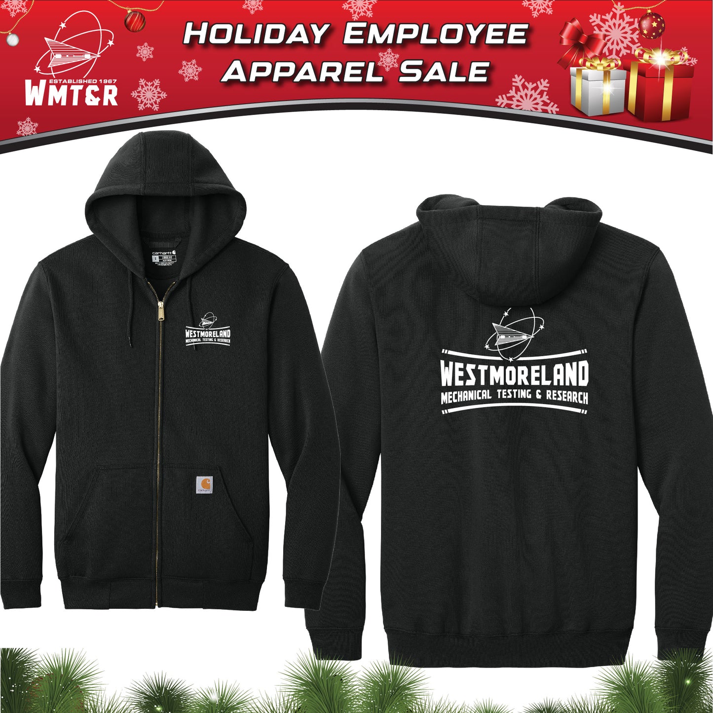 WMT&R - Carhartt Mid Weight Full Zip Hoodie