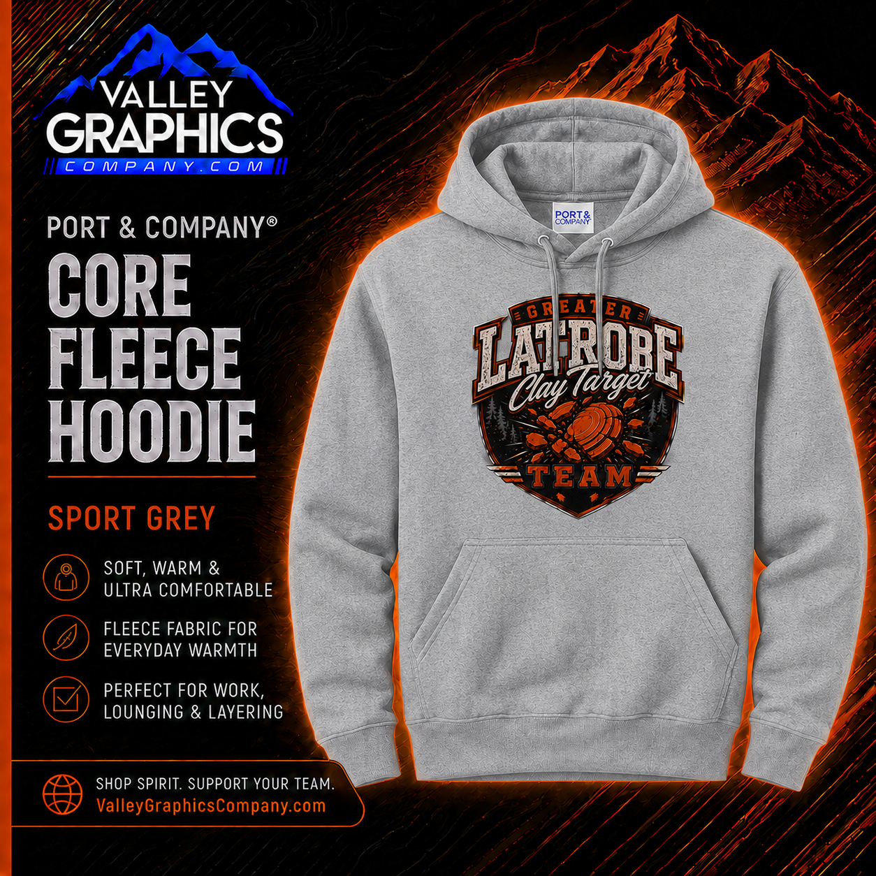 Pullover Hoodie - GL Clay Target Team 2026 Summer