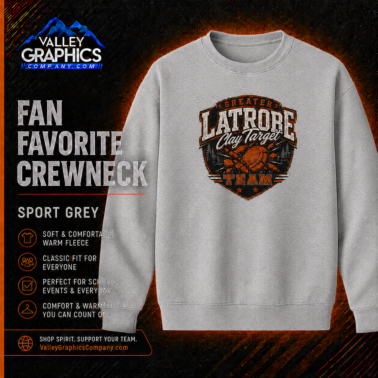 Crewneck - GL Clay Target Team 2026 Summer