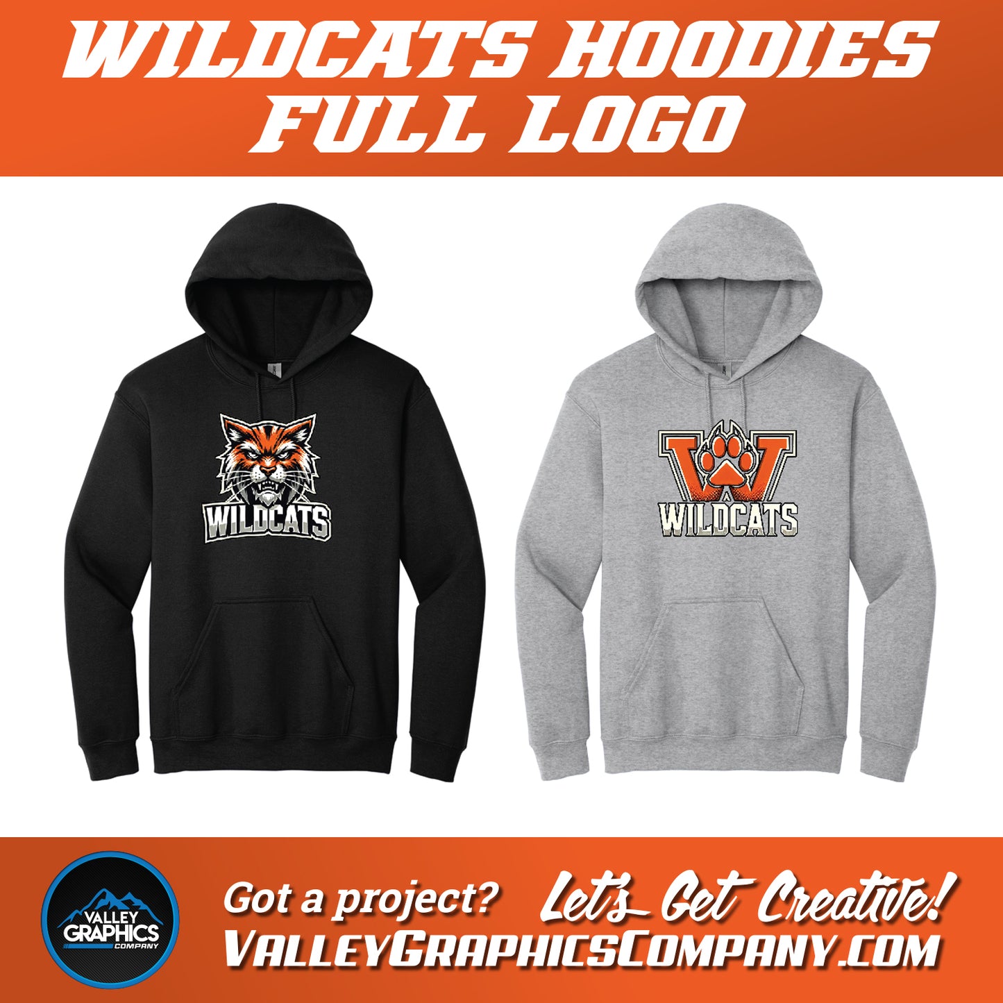 Wildcats Pullover Hoodie - Full Logo Print