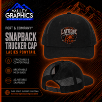 Ladies Ponytail Snapback Hat - Adjustable - Mesh Back - GL Clay Target Team 2026 Summer