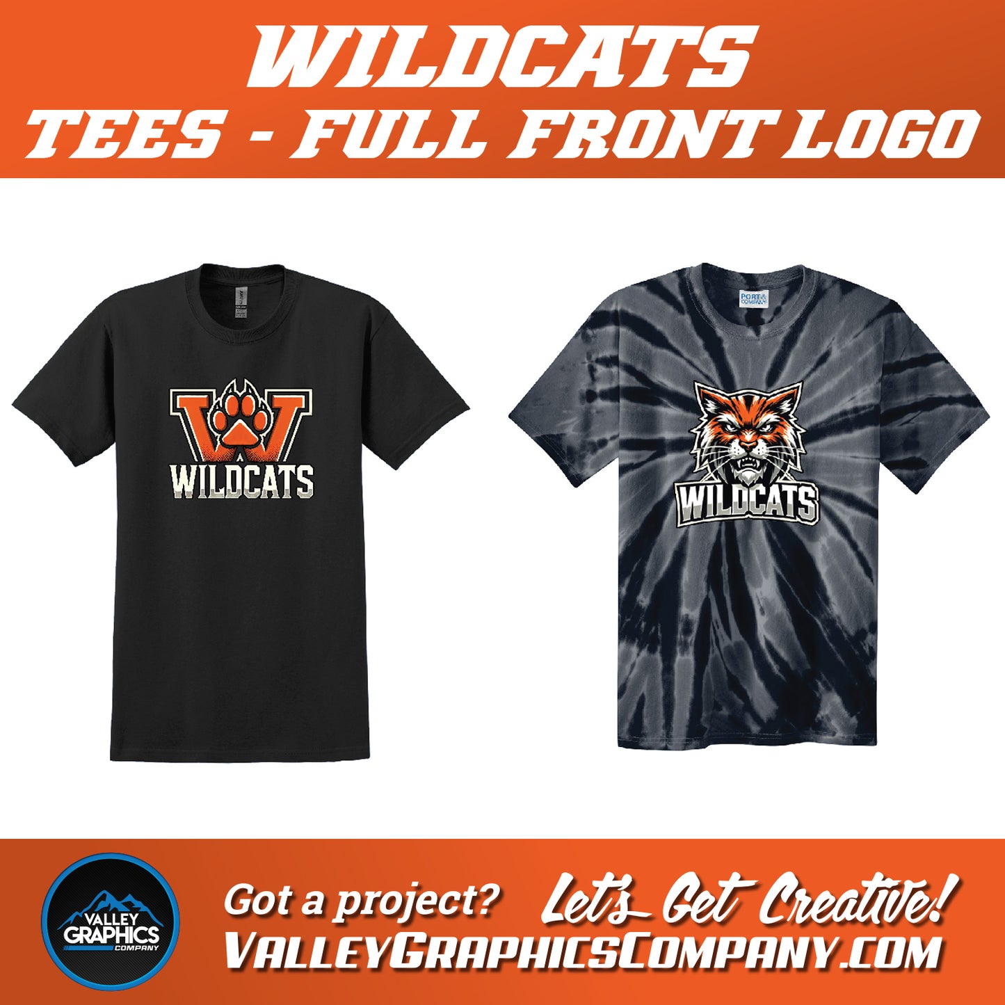 Wildcats Tees - Full Logo Print